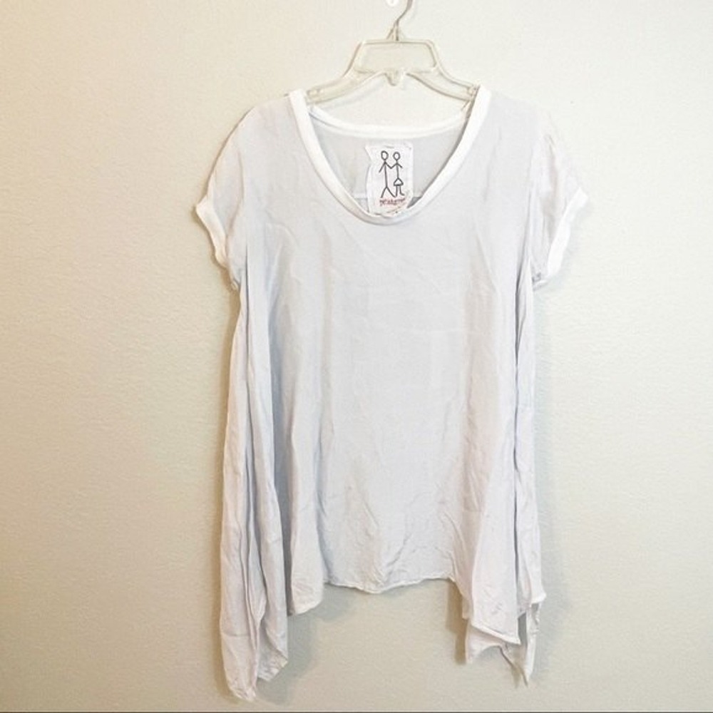 Pete & Greta Cupra Short Sleeve Tee Gray Small Flowy